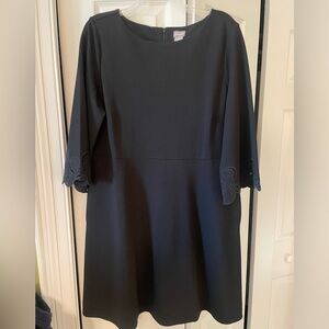 Chico's Black 3/4 Flared Sleeve Mini Dress size 24